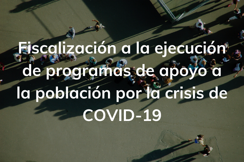 Fiscalización a la ejecución de programas de apoyo a la población por la crisis de COVID-19